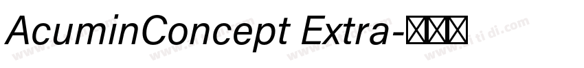 AcuminConcept Extra字体转换